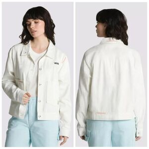 VANS Book It Micro Embroidered Ditsy Floral Jacket sz XS